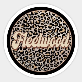Classic Music Fleetwood Personalized Name Circle Birthday Sticker